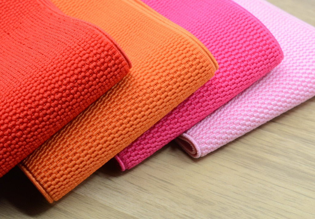 4 inch (100mm) Wide Patterned Colored Elastic Band by the Yard // Waistband Elastic //Heavy Duty Elastic // Sewing Elastic
